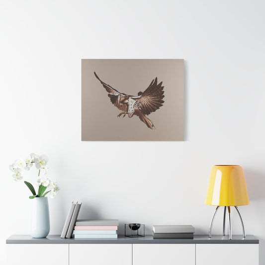 Canvas Art Print of "Falcon Art Nouveau" by Rochelle W. Grimm - Artistic Wall Canvas Print, Bird Artwork, Home Decor, Nature Wall Art, Gift for Bird Lovers, Modern Living Room Decor, Falcon Artwork, Falcon Art, Falcon
