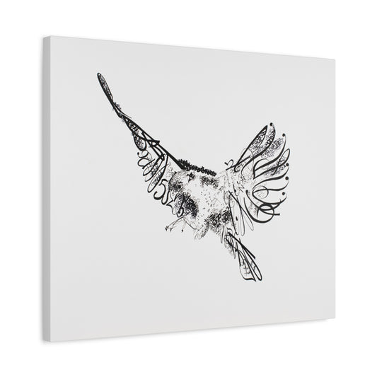 Canvas Art Print of "Falcon Fonts" by Rochelle W. Grimm. - Stretched Canvas Art Print of a Flying Bird, Wall Decor, Modern Home Art, Gift for Nature Lovers, Minimalist Artwork, Bird Wall Art, Falcon Art, Falcon Print