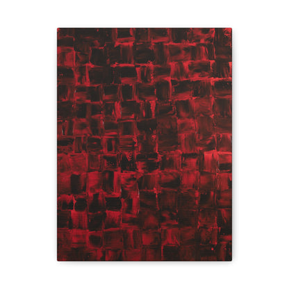 Canvas Art Print of "Red & Black" by Rochelle W. Grimm. - Abstract Red Canvas Art Print, Modern Wall Decor, Home Office Wall Art, Unique Gift for Art Lovers, Contemporary Artwork
