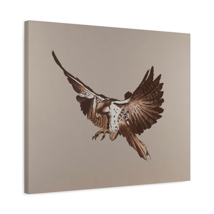 Canvas Art Print of "Falcon Art Nouveau" by Rochelle W. Grimm - Artistic Wall Canvas Print, Bird Artwork, Home Decor, Nature Wall Art, Gift for Bird Lovers, Modern Living Room Decor, Falcon Artwork, Falcon Art, Falcon