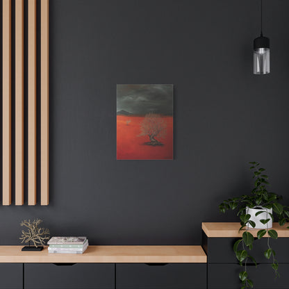 Canvas Art Print of "desert" by Rochelle W. Grimm. - Abstract Desert Landscape Canvas Art, Stretched Wall Decor, Home Aesthetic, Gift for Art Lovers, Unique Modern Art Piece,Landscape Art
