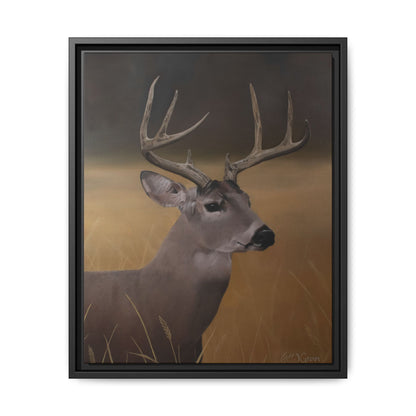 Framed Canvas Art Print of Whitetail Deer by Rochelle W. Grimm - Rustic Deer Wall Art, Nature Decor, Framed Canvas Print, Gift for Hunters, Wildlife Art, Home Decoration