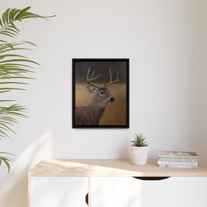 Framed Canvas Art Print of Whitetail Deer by Rochelle W. Grimm - Rustic Deer Wall Art, Nature Decor, Framed Canvas Print, Gift for Hunters, Wildlife Art, Home Decoration