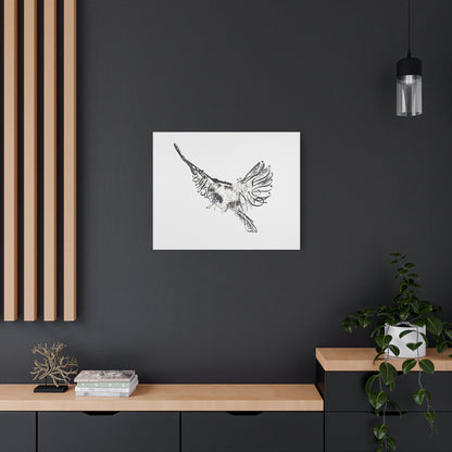 Canvas Art Print of "Falcon Fonts" by Rochelle W. Grimm. - Stretched Canvas Art Print of a Flying Bird, Wall Decor, Modern Home Art, Gift for Nature Lovers, Minimalist Artwork, Bird Wall Art, Falcon Art, Falcon Print