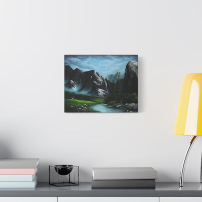 Canvas Art Print of "Mountain Escape" by Rochelle W. Grimm. - Serene Landscape Canvas Art, Wall Decor, Nature Print, Gift for Nature Lovers, Home Decor, Office Artwork