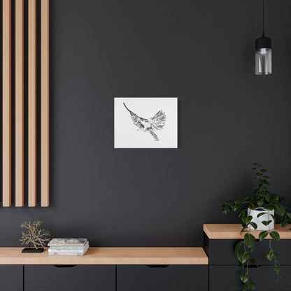 Canvas Art Print of "Falcon Fonts" by Rochelle W. Grimm. - Stretched Canvas Art Print of a Flying Bird, Wall Decor, Modern Home Art, Gift for Nature Lovers, Minimalist Artwork, Bird Wall Art, Falcon Art, Falcon Print