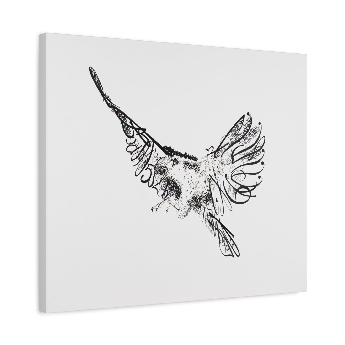 Canvas Art Print of "Falcon Fonts" by Rochelle W. Grimm. - Stretched Canvas Art Print of a Flying Bird, Wall Decor, Modern Home Art, Gift for Nature Lovers, Minimalist Artwork, Bird Wall Art, Falcon Art, Falcon Print