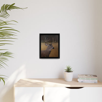 Framed Canvas Art Print of Whitetail Deer by Rochelle W. Grimm - Rustic Deer Wall Art, Nature Decor, Framed Canvas Print, Gift for Hunters, Wildlife Art, Home Decoration
