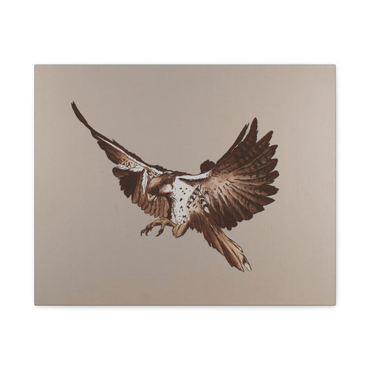 Canvas Art Print of "Falcon Art Nouveau" by Rochelle W. Grimm - Artistic Wall Canvas Print, Bird Artwork, Home Decor, Nature Wall Art, Gift for Bird Lovers, Modern Living Room Decor, Falcon Artwork, Falcon Art, Falcon