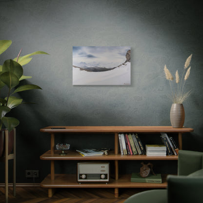 Canvas Art Print of "Winter Mountain Peak" by Rochelle W. Grimm - Mountain Landscape Canvas Art, Nature Wall Decor, Home Aesthetic, Gift for Nature Lovers, Minimalist Artwork