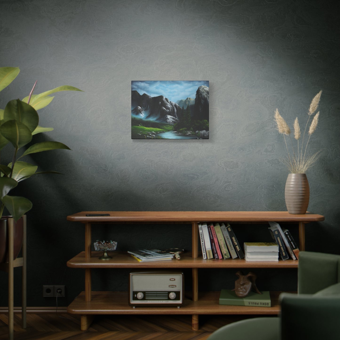 Canvas Art Print of "Mountain Escape" by Rochelle W. Grimm. - Serene Landscape Canvas Art, Wall Decor, Nature Print, Gift for Nature Lovers, Home Decor, Office Artwork